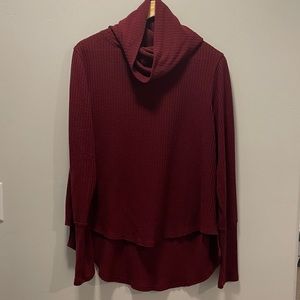 Maroon cowl neck sweater